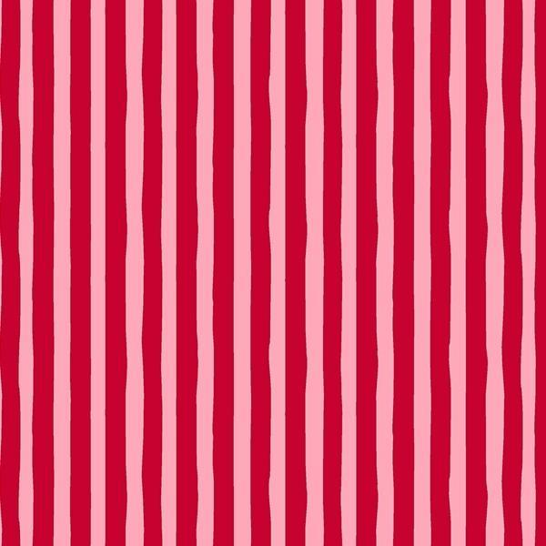 Eloise Signature Stripe Red and Pink by K.Thompson, H.Knight, and Simon&Schuster for Windham Fabrics