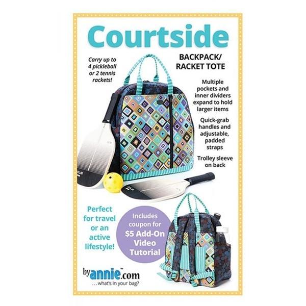 Courtside Backpack/Racket Tote Pattern By Annie Unrein For Patterns By Annie