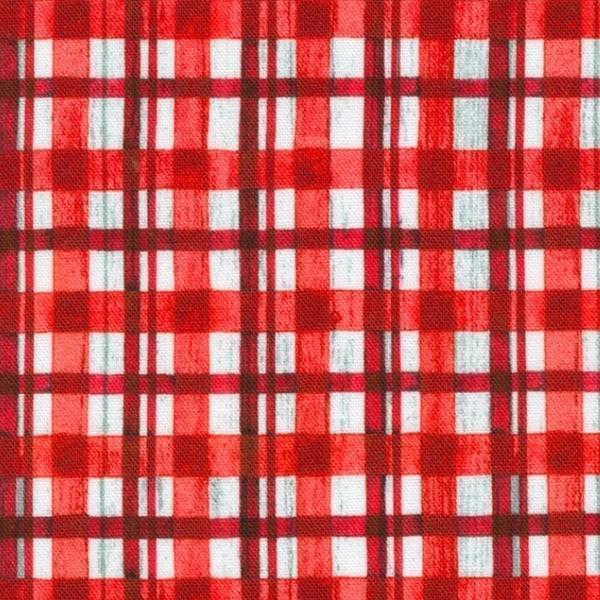 Independence Day Americana Red Plaid By Elena Vladykina For Robert Kaufman Fabrics