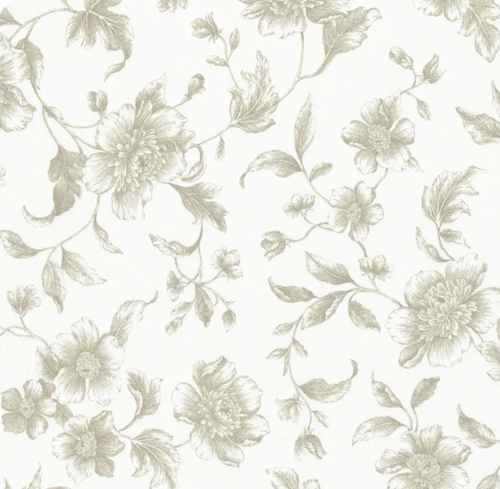 Flowerhouse: Camille Natural Tonal Floral from Robert Kaufman