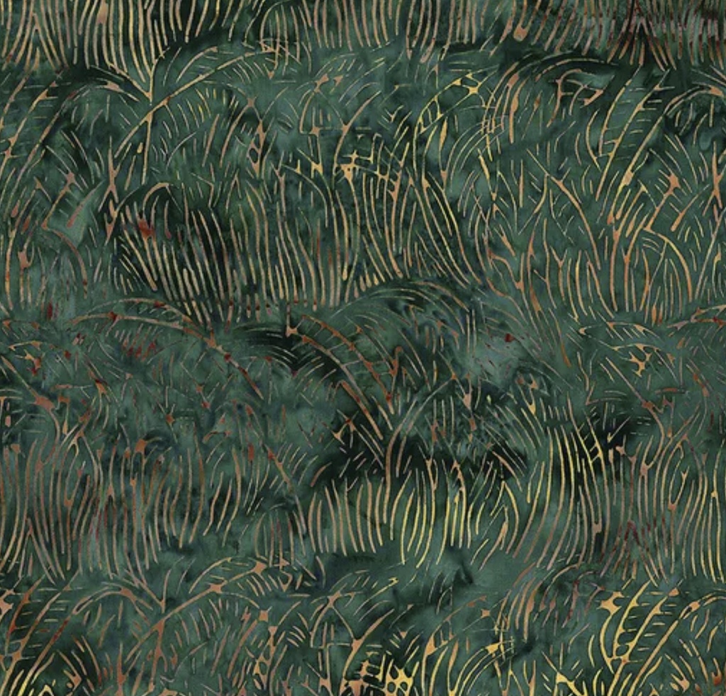 Fall Gatherings Grass Green from Island Batik