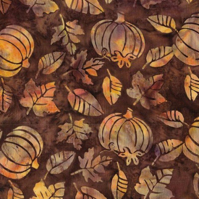 Fall Gatherings Pumpkin Brown from Island Batik