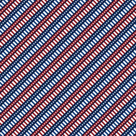 Hearts Anthem Navy Stripe from Wilmington Prints