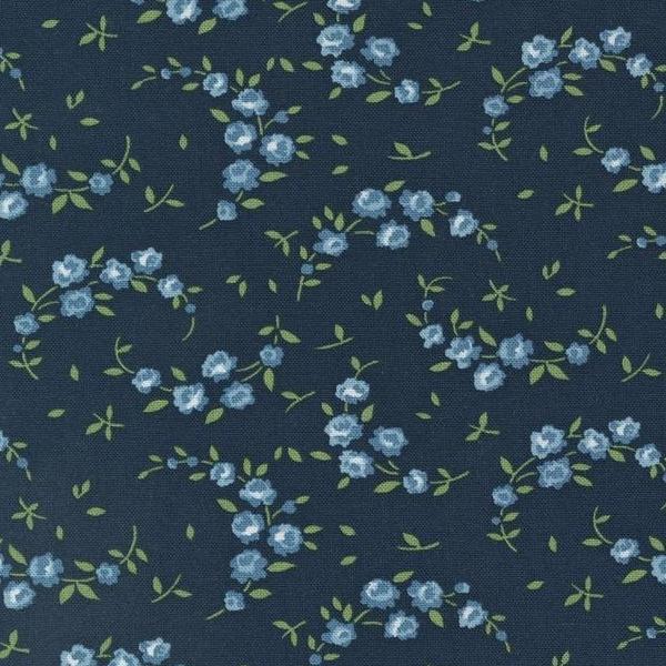 Shoreline Summer Floral Navy By Camille Roskelley For Moda Fabrics