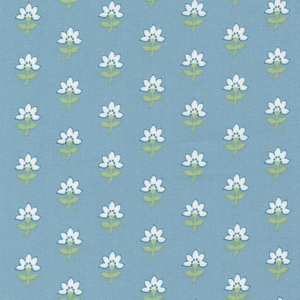 Shoreline Coastal Florals Light Blue By Camille Roskelley For Moda Fabrics