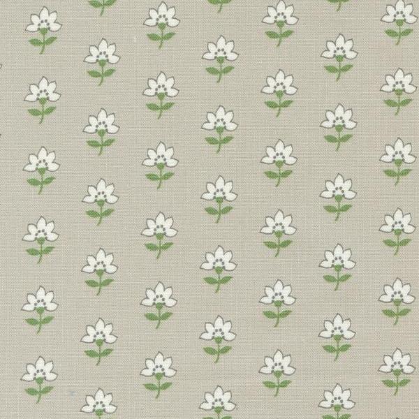 Shoreline Coastal Florals Grey By Camille Roskelley For Moda Fabrics