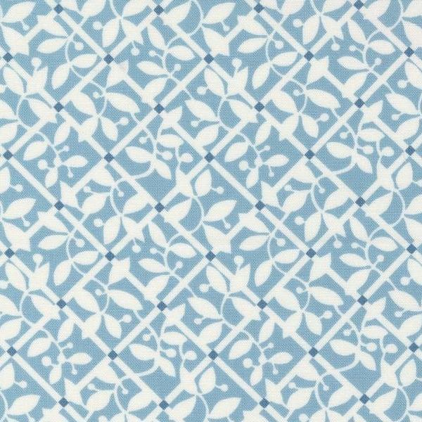 Shoreline Light Blue Lattice Checks And Plaids By Camille Roskelley For Moda Fabrics