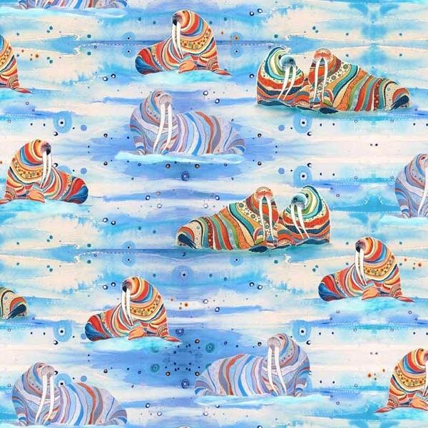 Wild Waters Wild Walrus By Dawn Gerety For P&B Textiles 