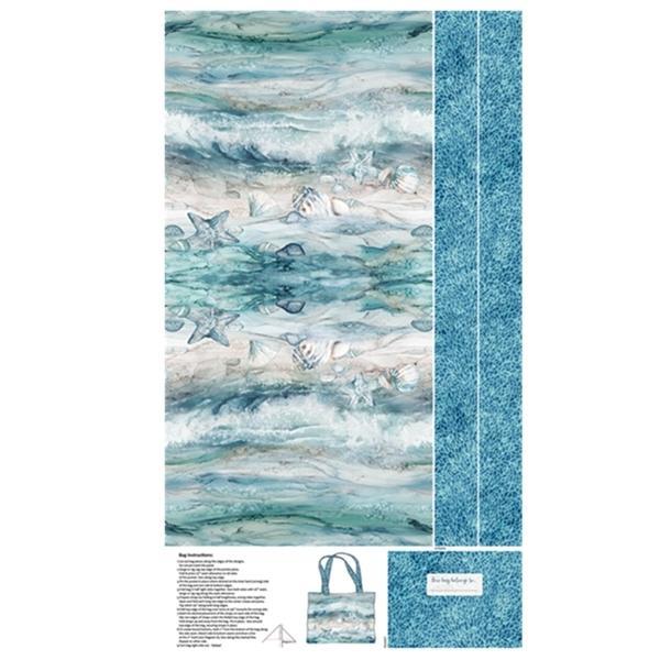 Sea Breeze Tote Bag Panel By Deborah Edwards & Melanie Samra For Northcott