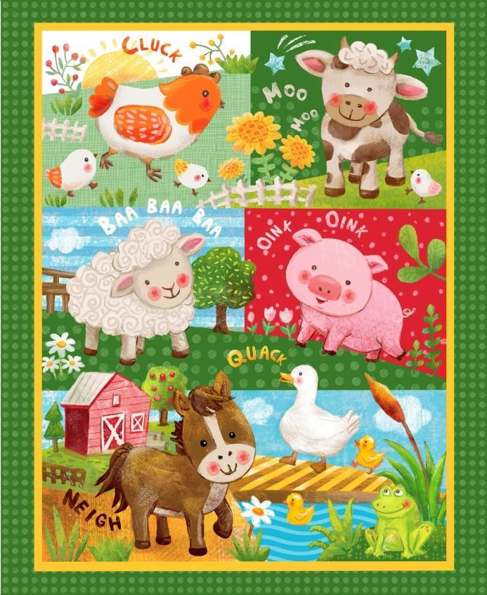 Wee Ones Farm Animals Panel From Oasis