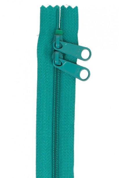 Double Slide Handbag Zipper, 40In Emerald