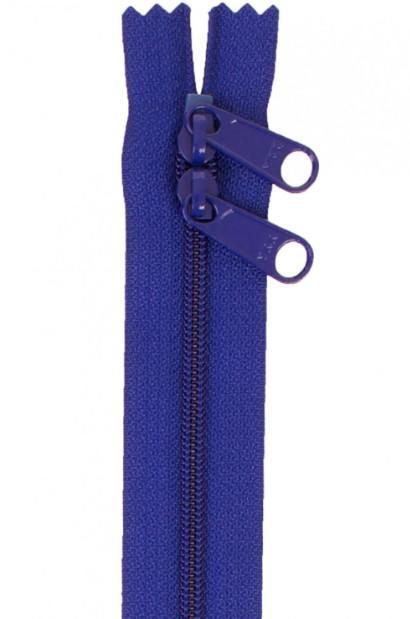 Double Slide Handbag Zipper, 30In Cobalt