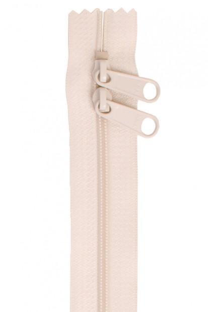 Double Slide Handbag Zipper, 30In Ivory