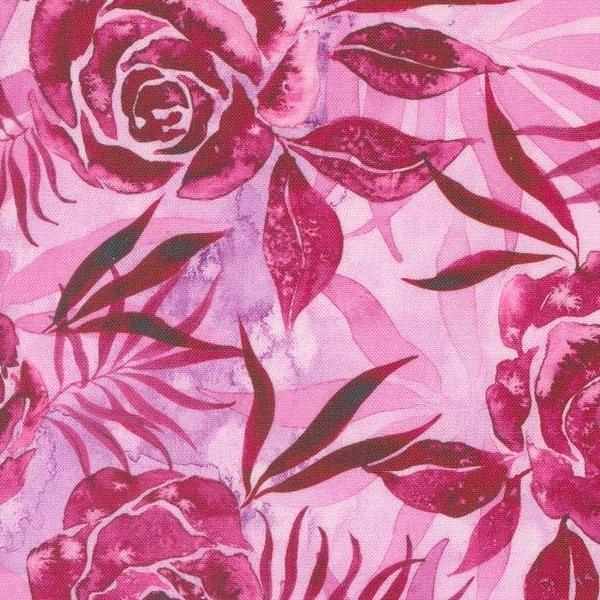 Coming Up Roses Prussian Rose Florals Magenta By Create Joy Project For Moda Fabrics