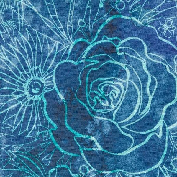 Coming Up Roses Their Garden Florals Sapphire By Create Joy Project For Moda Fabrics