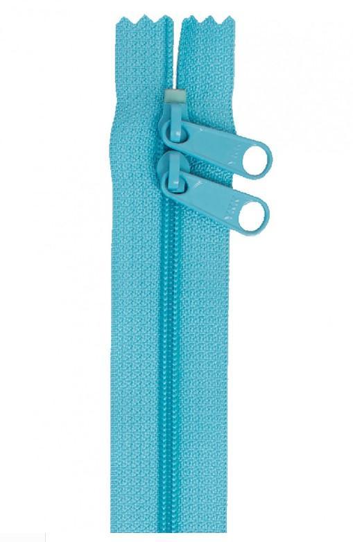 Double Slide Handbag Zipper, 40In Parrot Blue