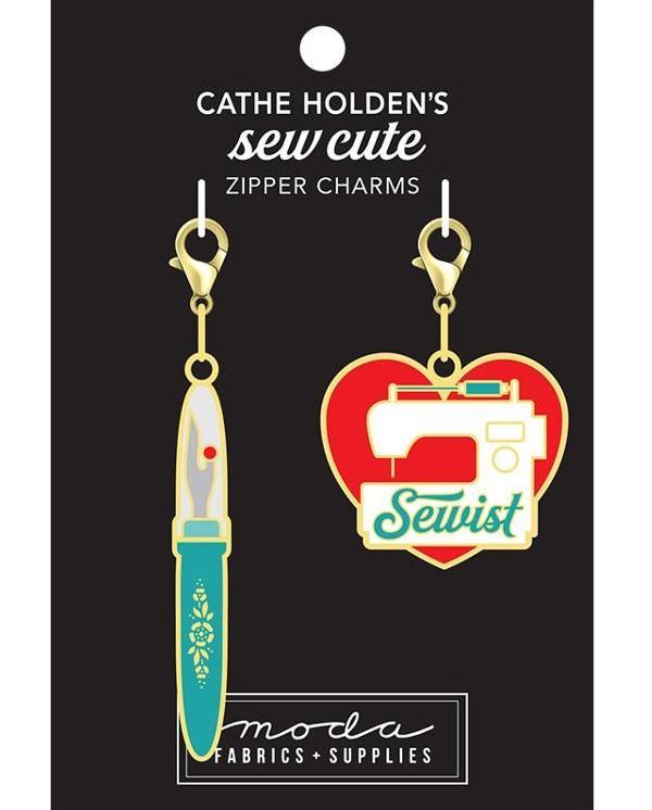 Seam Ripper and Heart Zipper Charm