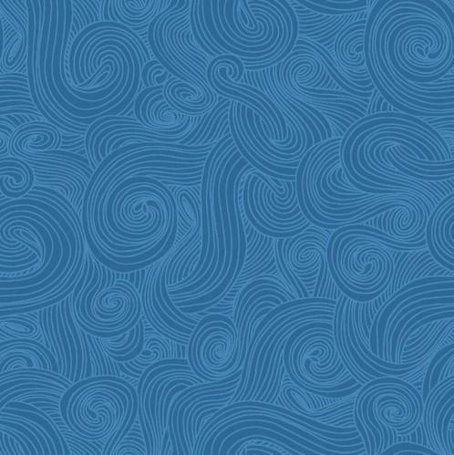 Just Color! Swirl Demin By Studio E Fabrics