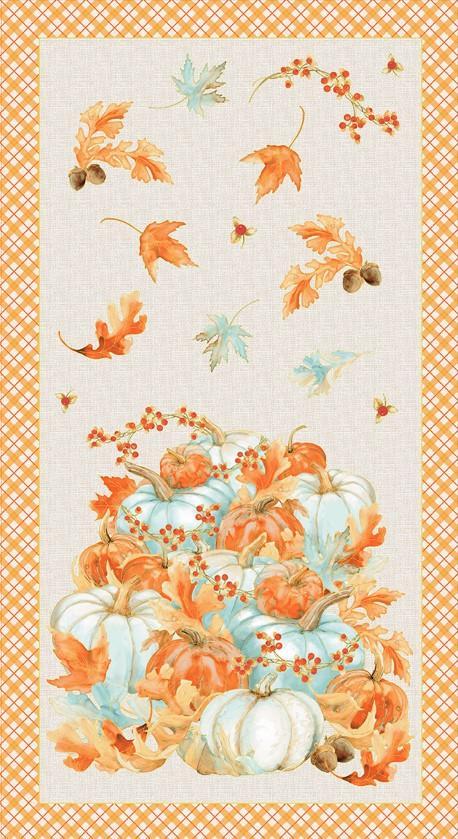 Pumpkin Kisses Pumpkin Panel By Grace Violet For Henry Glass Fabrics 