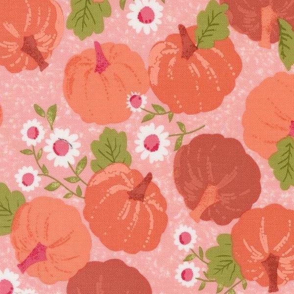 Hey Boo Pumpkin Patch Bubble Gum Pink By Lella Boutique For Moda Fabrics