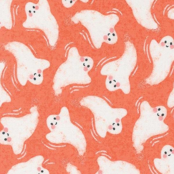 Hey Boo Friendly Ghost Soft Pumpkin By Lella Boutique For Moda Fabrics