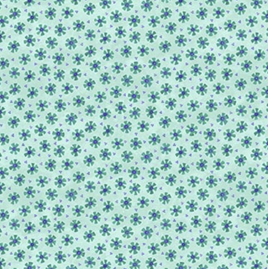 Berry Pickers Calico Turquoise