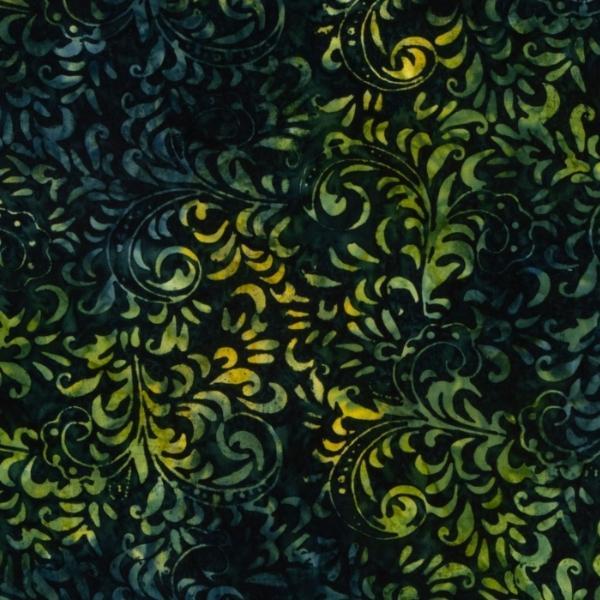 Expressions Batiks Tjaps Leafy Blue Green From Riley Blake Designs 