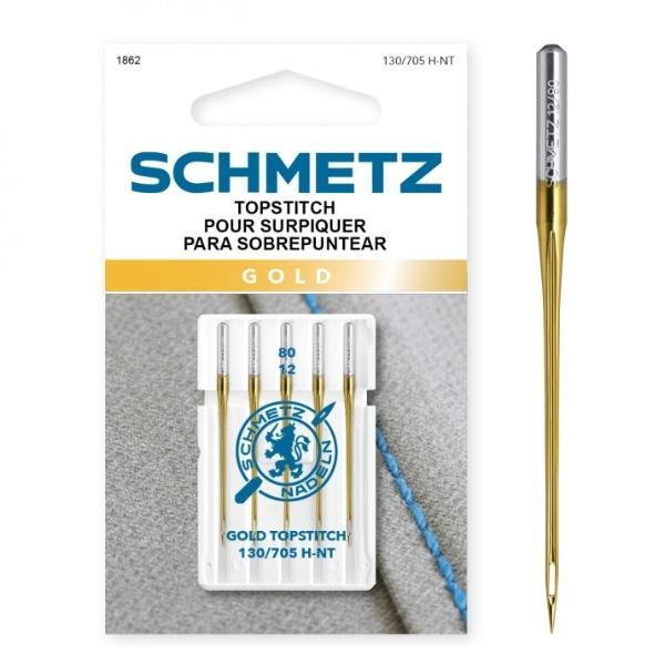 Schmetz Gold Topstitch Needles, 80/12