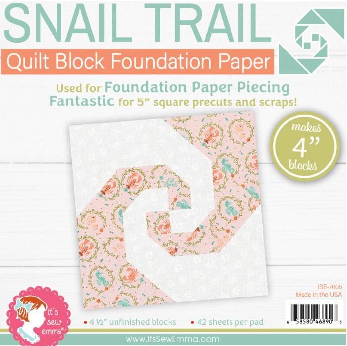 Snail Trail Quilt Block Foundation Papers, 4In, From It'S Sew Emma