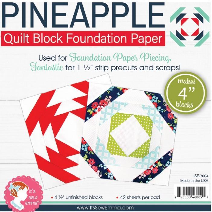 Pineapple Quilt Block Foundation Papers, 4In, From It'S Sew Emma