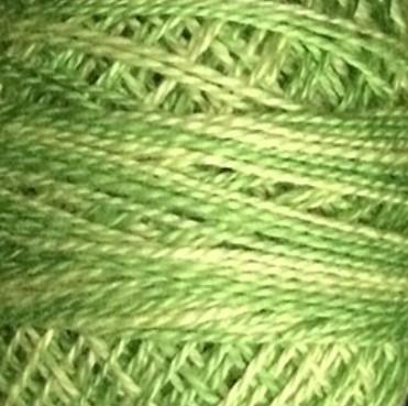 Valdani O19 - Spring Greens Variegated, Perle Cotton Ball, Size 8