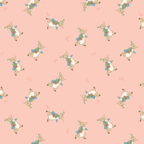 The Tale Of Peter Rabbit Peter Tossed Coral By Beatrix Potter For Riley Blake Designs