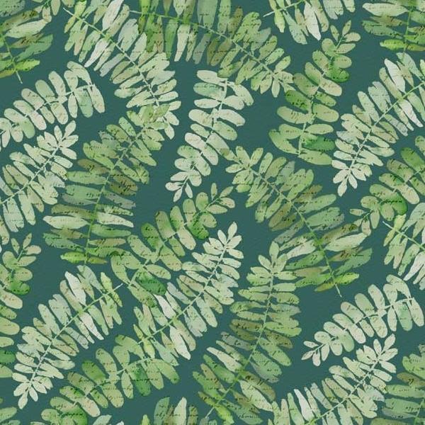 Sweet Magnolia Ferns Dark Green by Deane Beesley for P&B Textiles