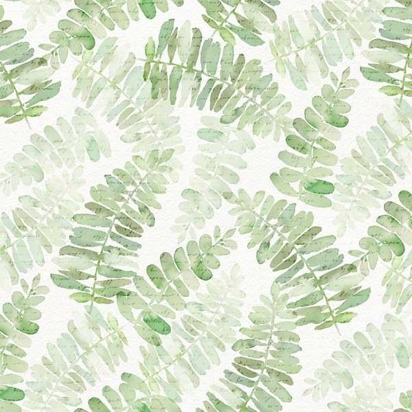 Sweet Magnolia Ferns White By Deane Beesley For P&B Textiles