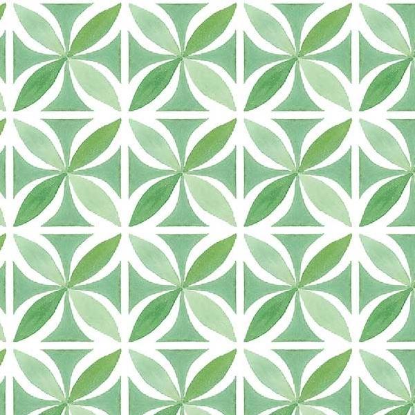 Sweet Magnolia Geometric White And Green By Deane Beesley For P&B Textiles