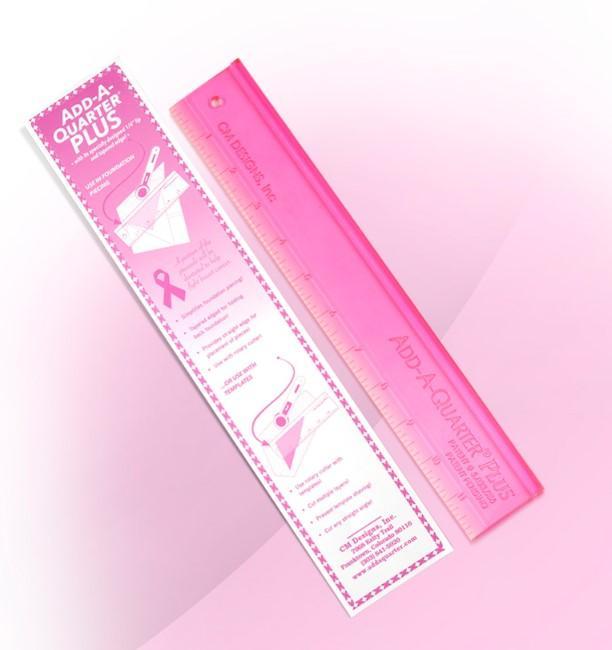 Add-A-Quarter Plus Ruler, Pink, 2" X 12"