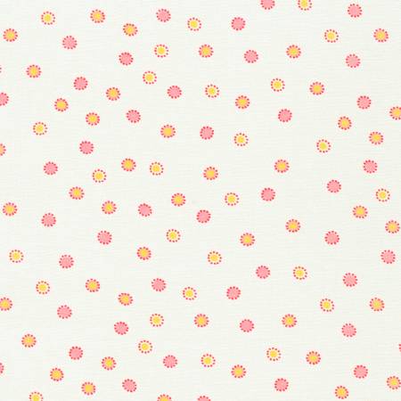Flowerhouse: At The Cottage Dotted Pink By Debbie Beaves For Robert Kaufman Fabrics