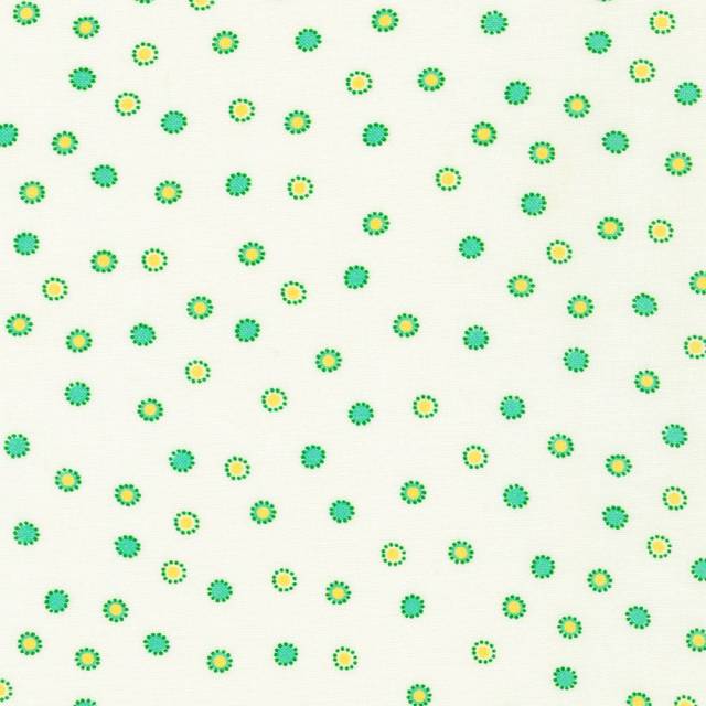 Flowerhouse: At The Cottage Dotted Aloe By Debbie Beaves For Robert Kaufman Fabrics