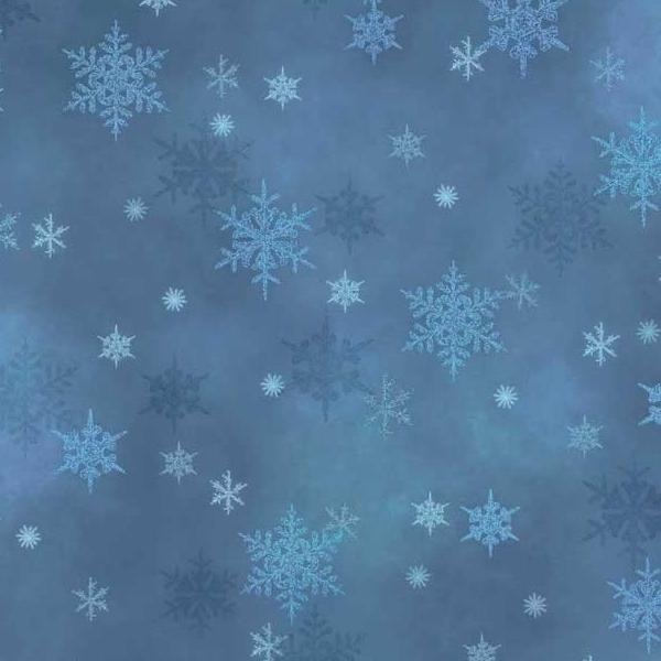 Snowfall Small Flakes Blue By Geetanjali Behera For P&B Textiles