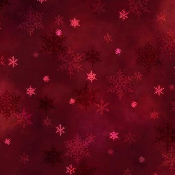 Snowfall Small Flakes Dark Red By Geetanjali Behera For P&B Textiles