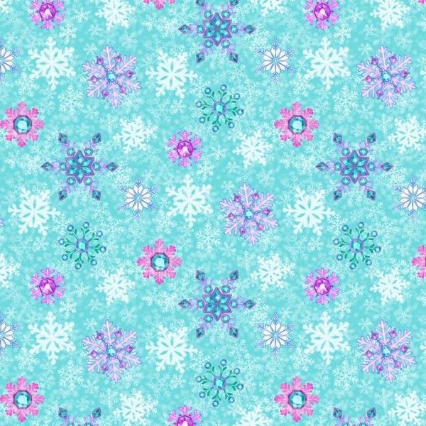 Merry and Bright Snowflakes by Michael Zindell for Northcott Fabrics