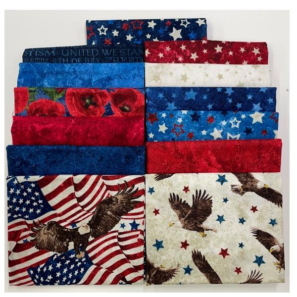 Stars & Stripes Fat Quarter Bundle 