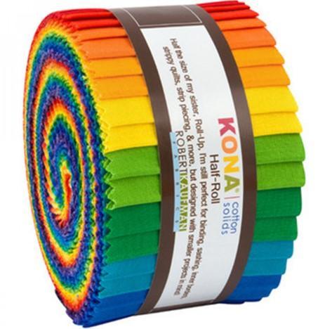 Kona Cotton Bright Rainbow Palette Half-Roll 2.5In Strips 