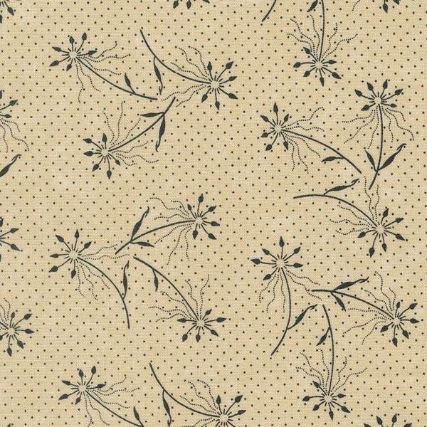 Blackbirds Nest Dandelion Floral Tan by Kansas Troubles Quilters for Moda Fabrics