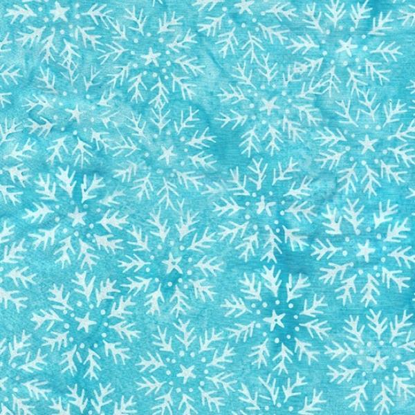 Peppermint Sprinkles Batik Snowflake Circles Teal Scuba From Island Batik 