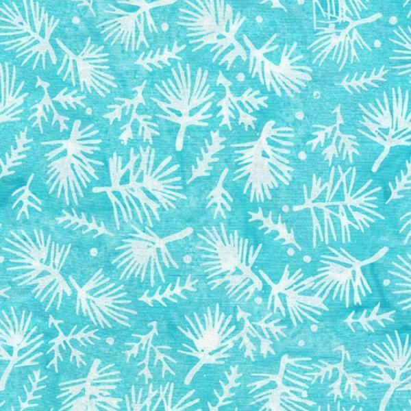 Peppermint Sprinkles Batik Twigs Teal Scuba From Island Batik 