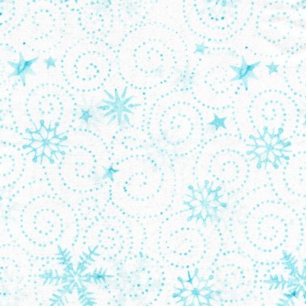 Peppermint Sprinkles Batik Swirl Snowflake Neutral Snow From Island Batik 