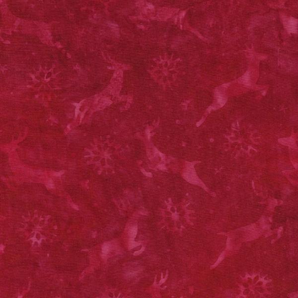 Peppermint Sprinkles Batik Deer Snowflake Red Paprika From Island Batik 