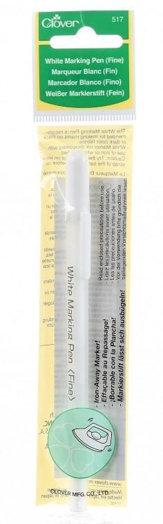 Water Soluble or Iron Off White Marking Pen from Clover