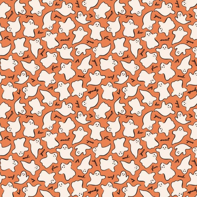 Sweet Tooth Eek's & Boo's Orange from Poppie Cotton